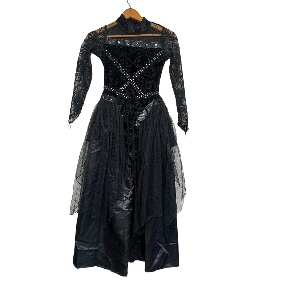 Spirit Halloween Signature Collection Girls Angel Of Darkness Costume Size 8-10 - Picture 8 of 12
